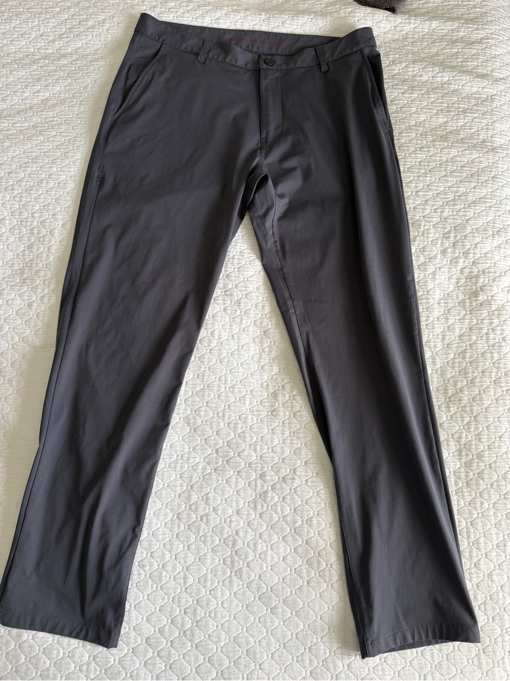 RHONE Men's Straight Performance Chinos — Charcoal Gray